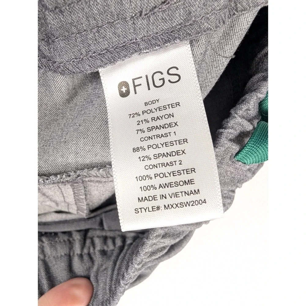 FIGS Scrubs Mens Size Medium Gray Technical Collection Jogger Scrub Pants